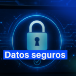 La imagen muestra un candado en primer plano, sobre un fondo de código de tecnología.